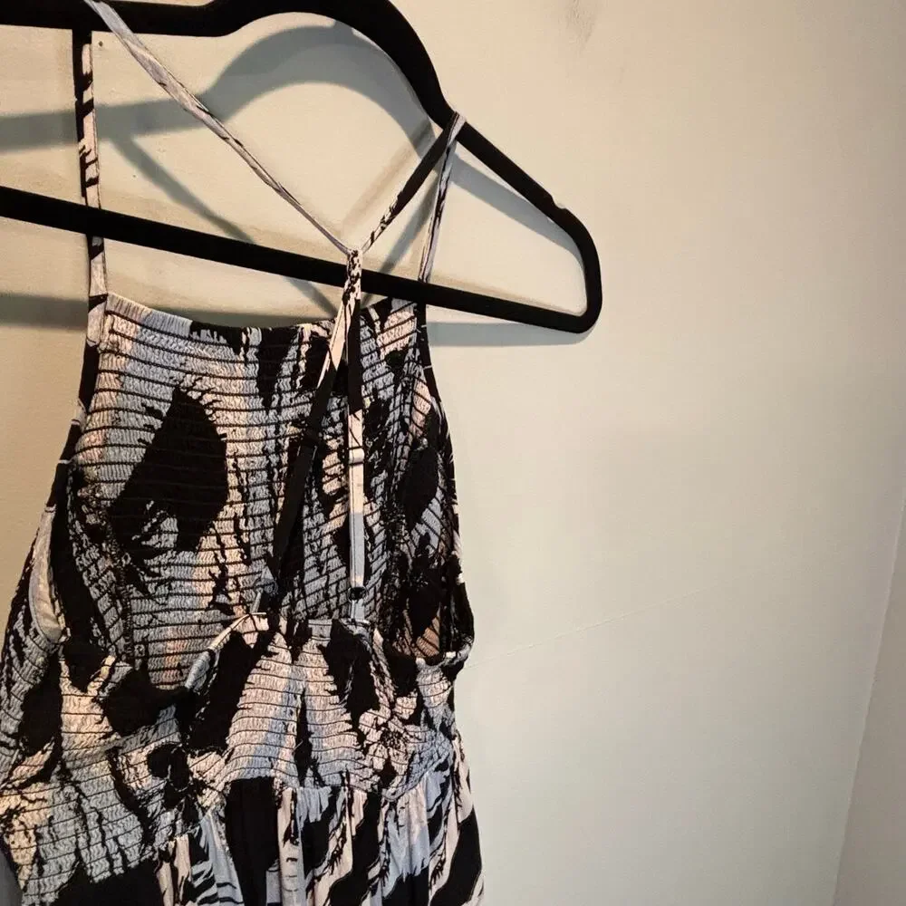 Free People Heat Wave Tropical Floral Print Smocked Maxi Dress - size Medium